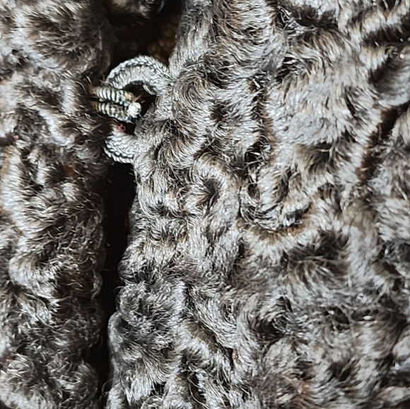 Vintage 1950s Persian Curly Lamb Coat Mink Collar Fort Fur Co. Luxury Jacket - Picture 7 of 15